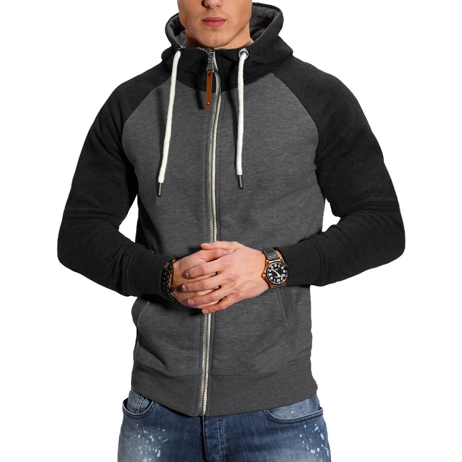 Liam – Sportliche Herren Zip-Hoodie mit Kapuze - Image 3