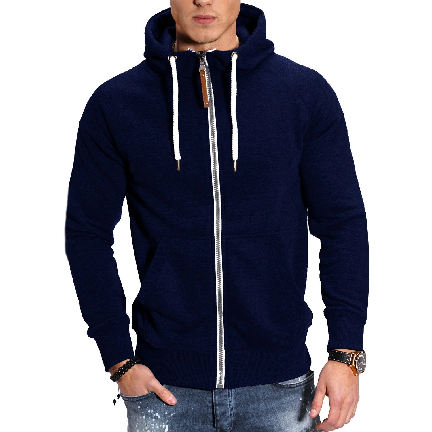 Liam – Sportliche Herren Zip-Hoodie mit Kapuze - Image 7