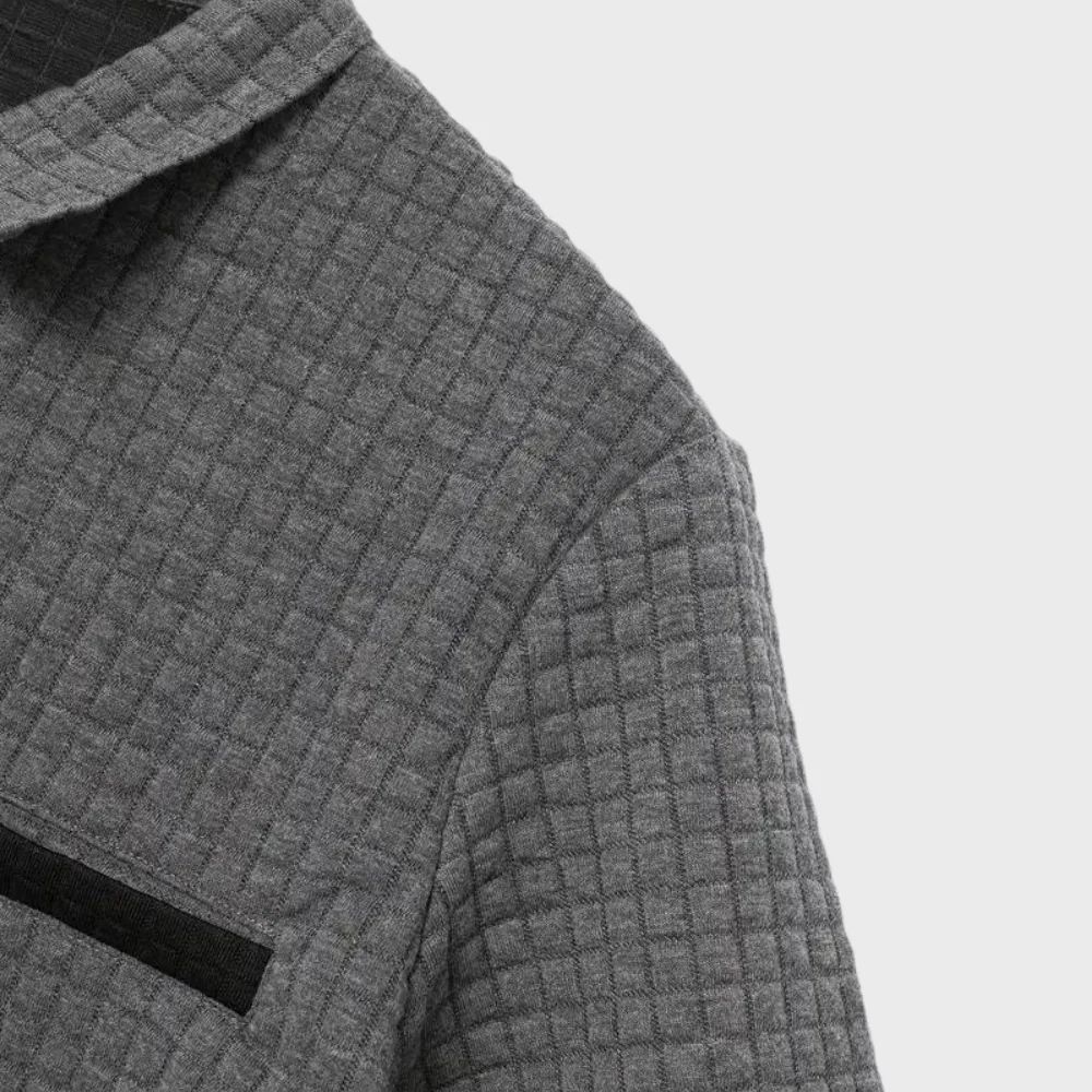 Liam | Waffelstrick-Poloshirt mit auffälliger Kontrastfarbe - Image 11