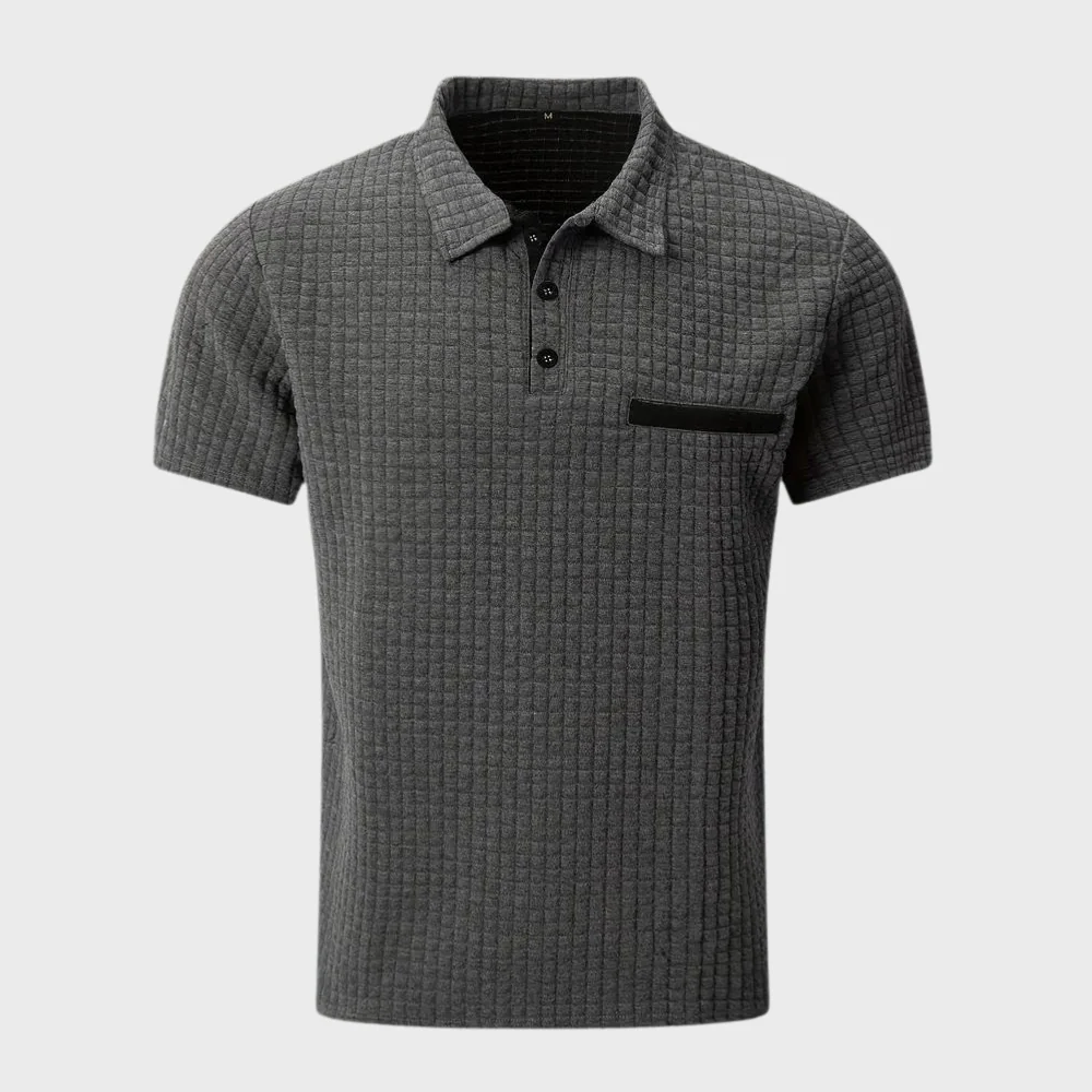 Liam | Waffelstrick-Poloshirt mit auffälliger Kontrastfarbe - Image 5