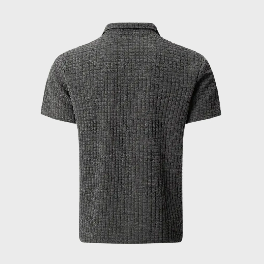 Liam | Waffelstrick-Poloshirt mit auffälliger Kontrastfarbe - Image 6