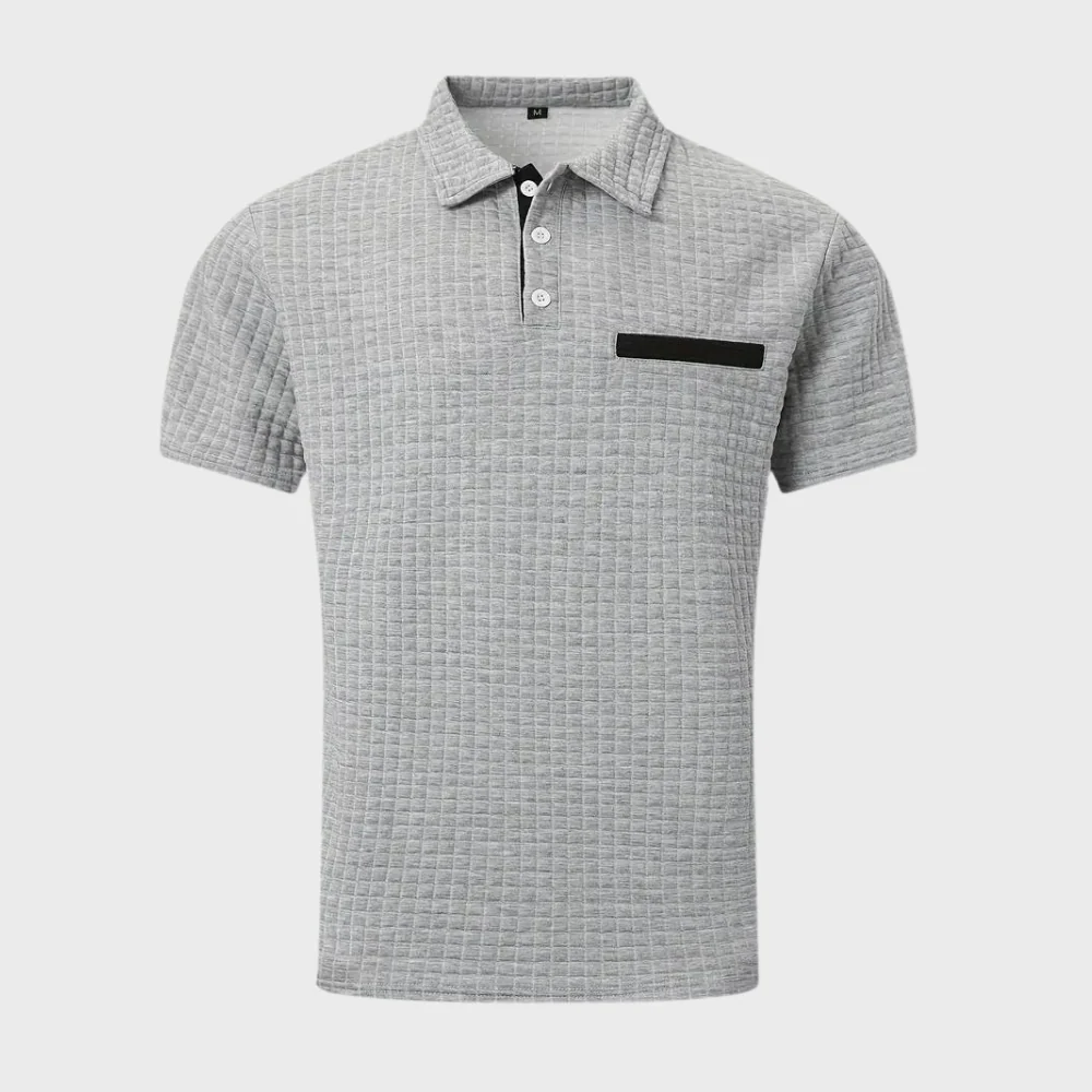 Liam | Waffelstrick-Poloshirt mit auffälliger Kontrastfarbe - Image 7