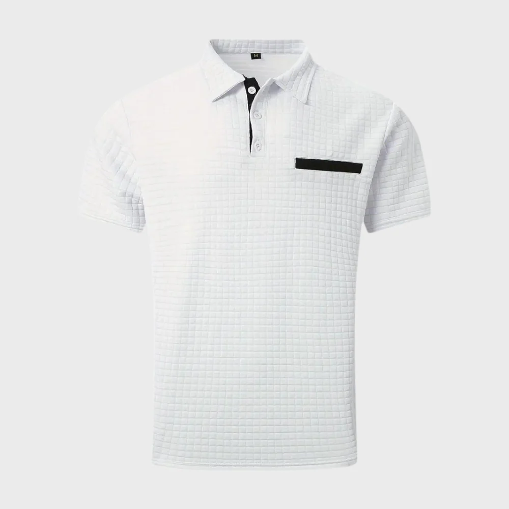 Liam | Waffelstrick-Poloshirt mit auffälliger Kontrastfarbe - Image 9