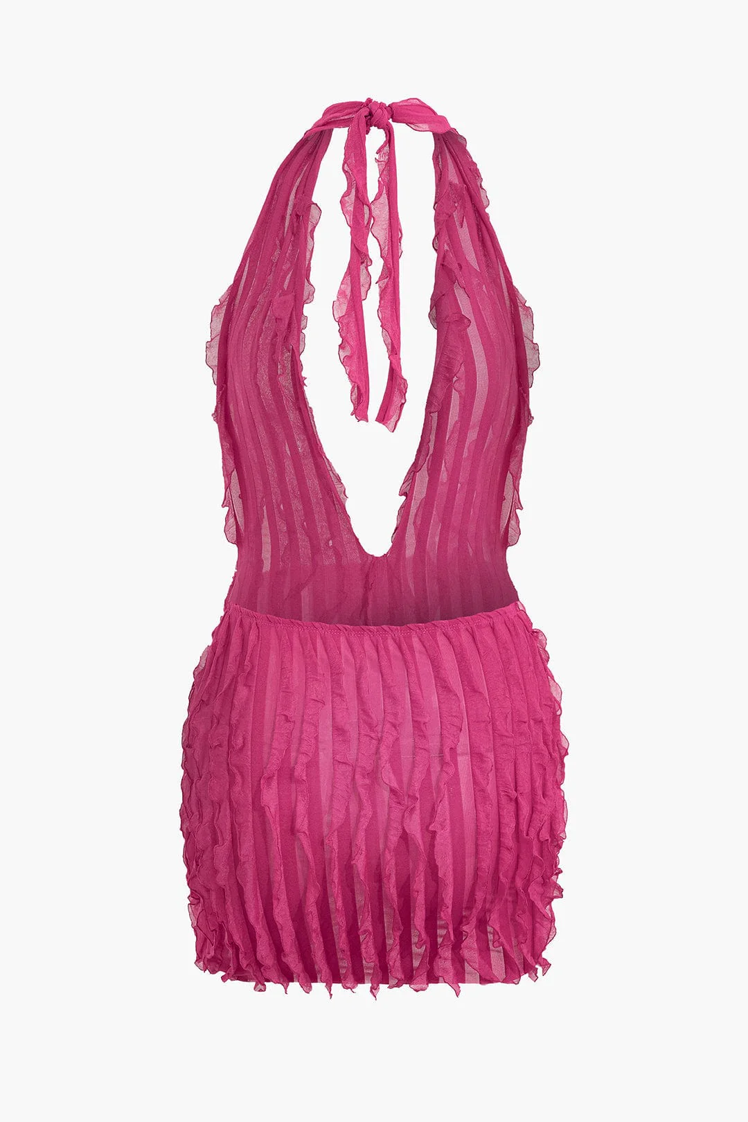 Liana | Sexy Transparentes Mini-Kleid mit Rüschen & Tiefem Ausschnitt - Image 2