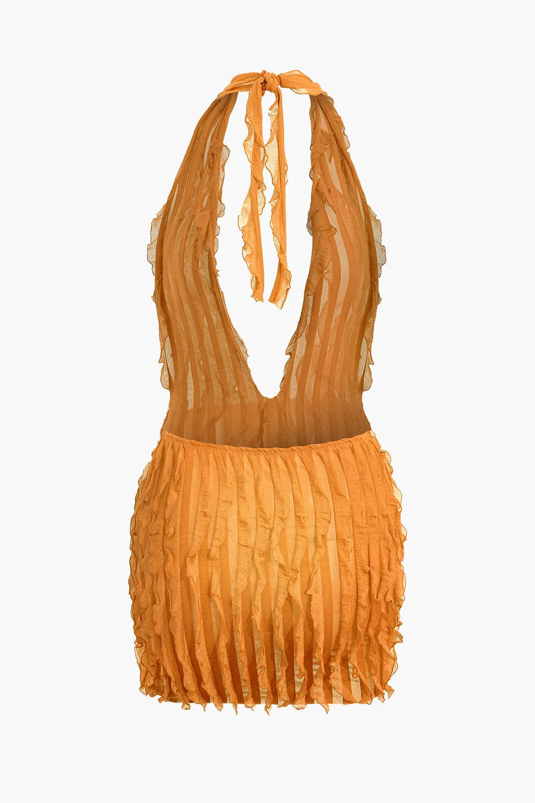Liana | Sexy Transparentes Mini-Kleid mit Rüschen & Tiefem Ausschnitt - Image 7
