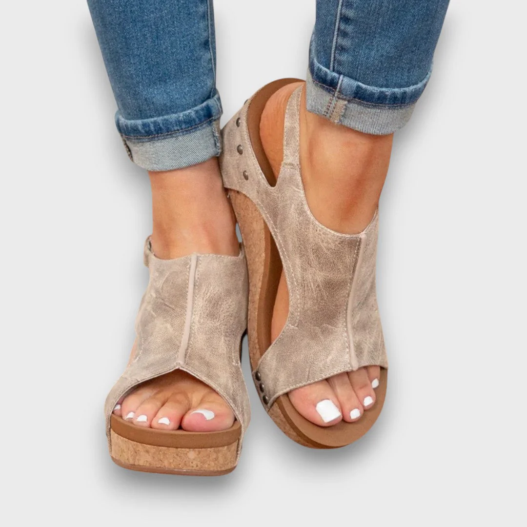 Liane – Keilsandalen mit Softleder-Effekt - Image 4