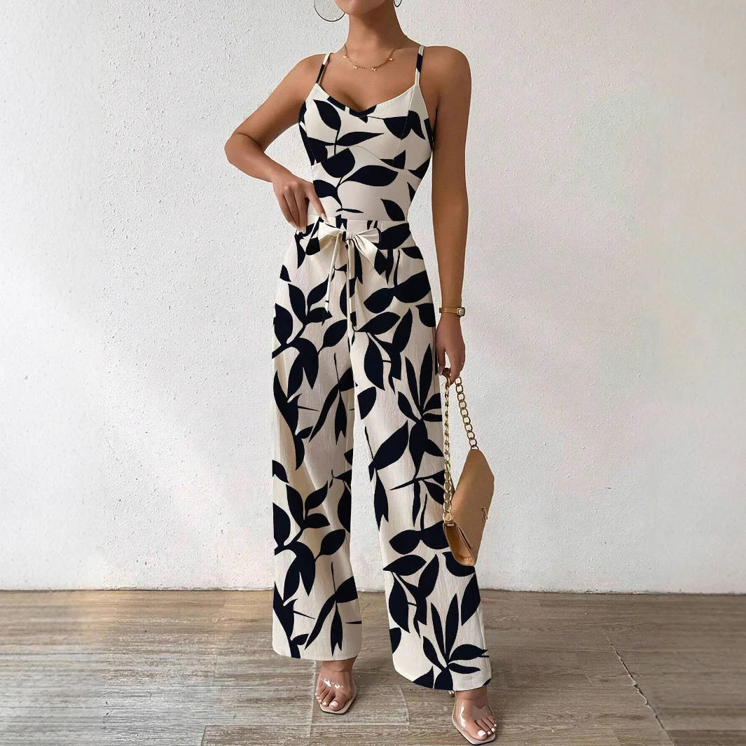 Liane | Trägerloser Overall mit Blumenprint - Image 6