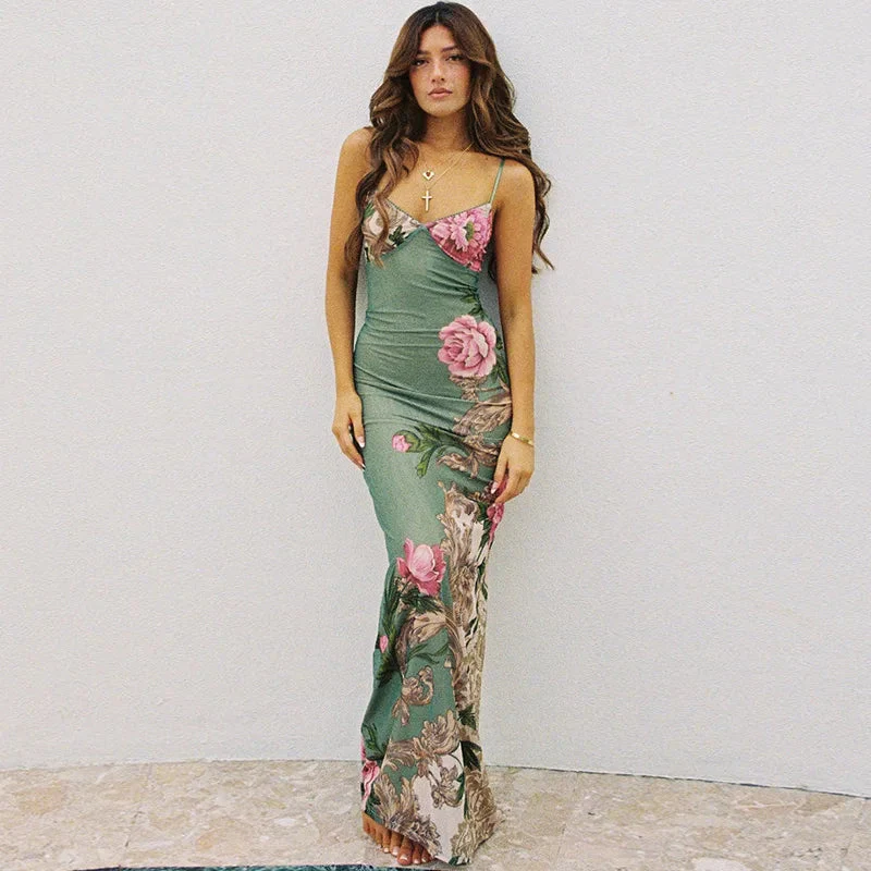 Lianna | Maxikleid mit rosa Blumenakzenten - Image 17