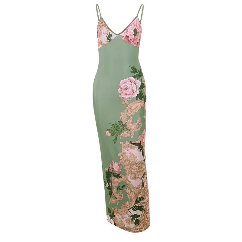 Lianna | Maxikleid mit rosa Blumenakzenten - Image 7