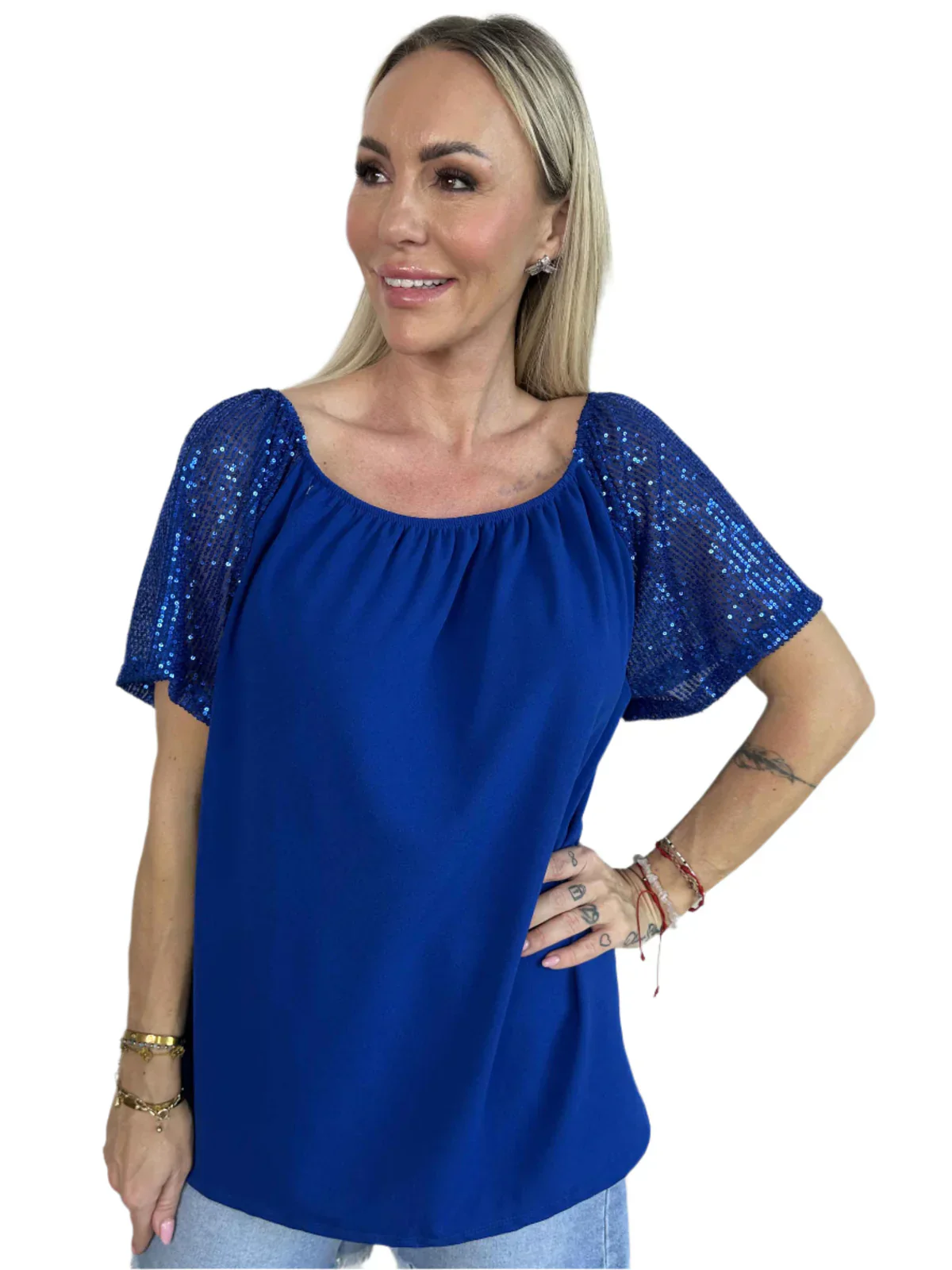 Lianora – Bluse mit Paillettenärmeln - Image 10