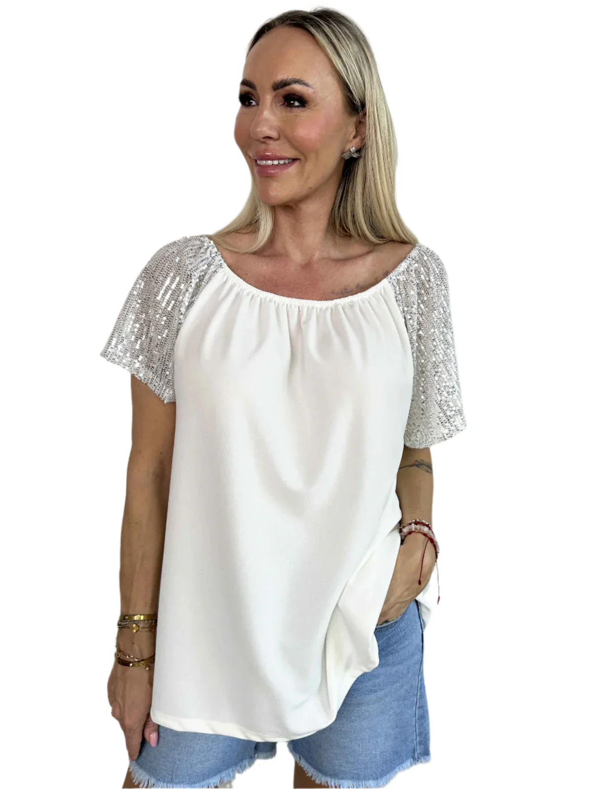 Lianora – Bluse mit Paillettenärmeln - Image 11