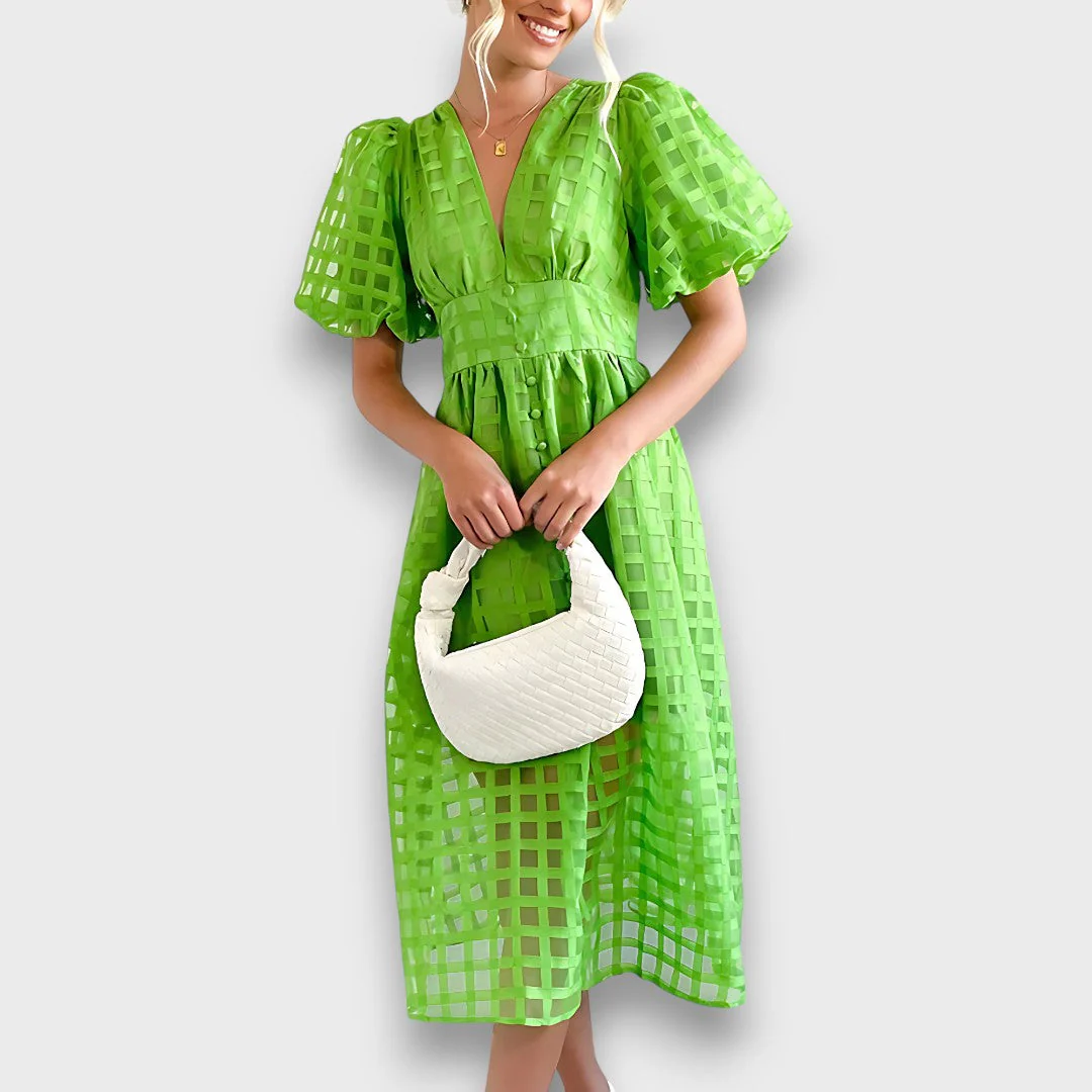 Lianora – Feminines Midikleid mit Strukturmuster - Image 6