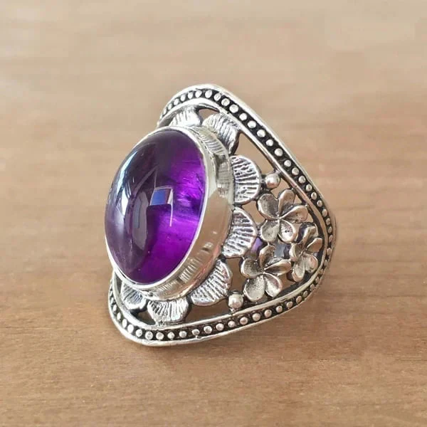 Lila Edelstein Blume Ring - Image 2