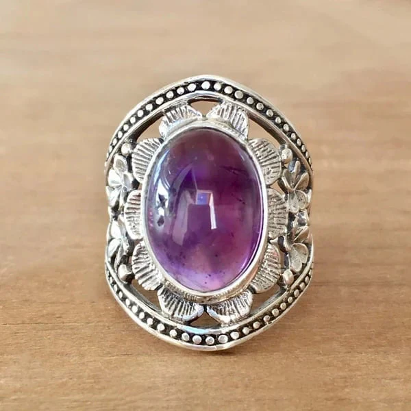 Lila Edelstein Blume Ring - Image 3