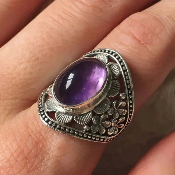 Lila Edelstein Blume Ring - Image 4
