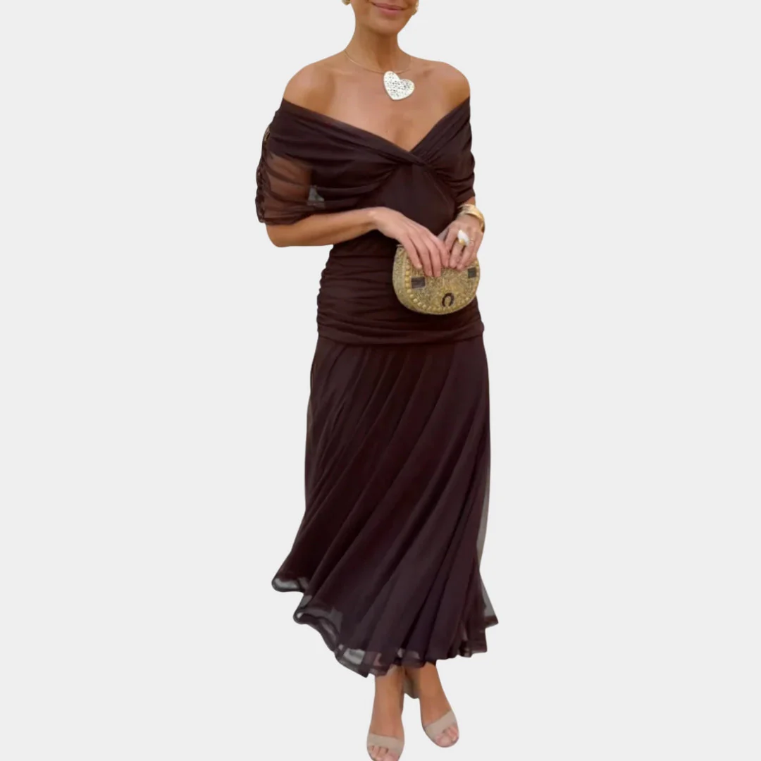 Lilian | Damen Off-Shoulder Elegantes Abendkleid - Image 2