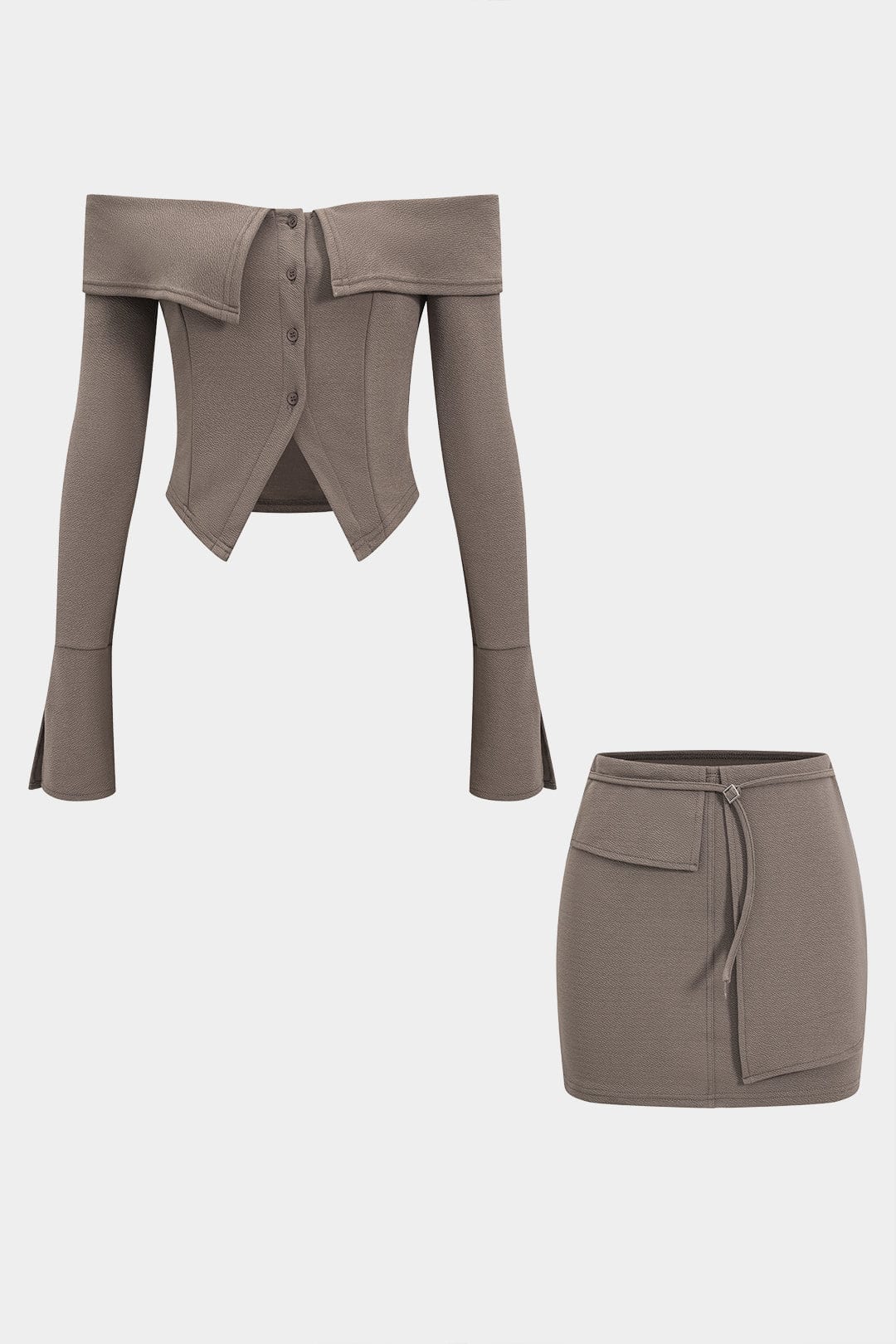 Lilly | Elegantes Off-Shoulder Set mit Minrock - Image 7
