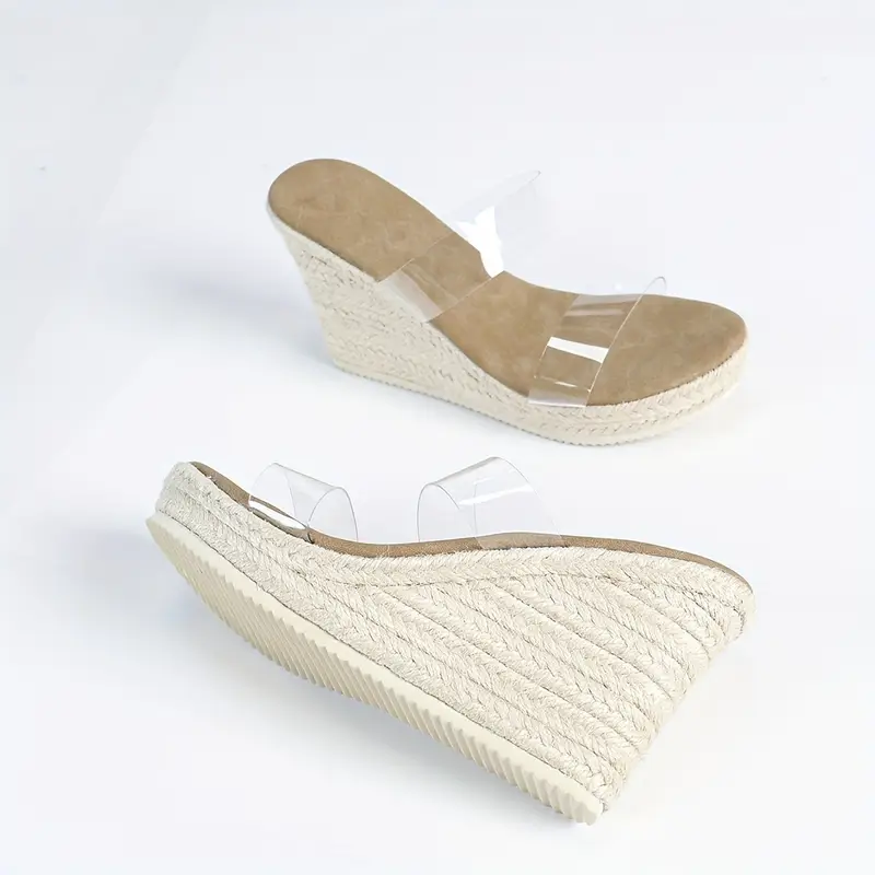 Lilou – Espadrille-Pantoletten mit transparentem Riemen und Keilabsatz - Image 4