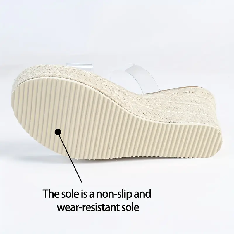 Lilou – Espadrille-Pantoletten mit transparentem Riemen und Keilabsatz - Image 5