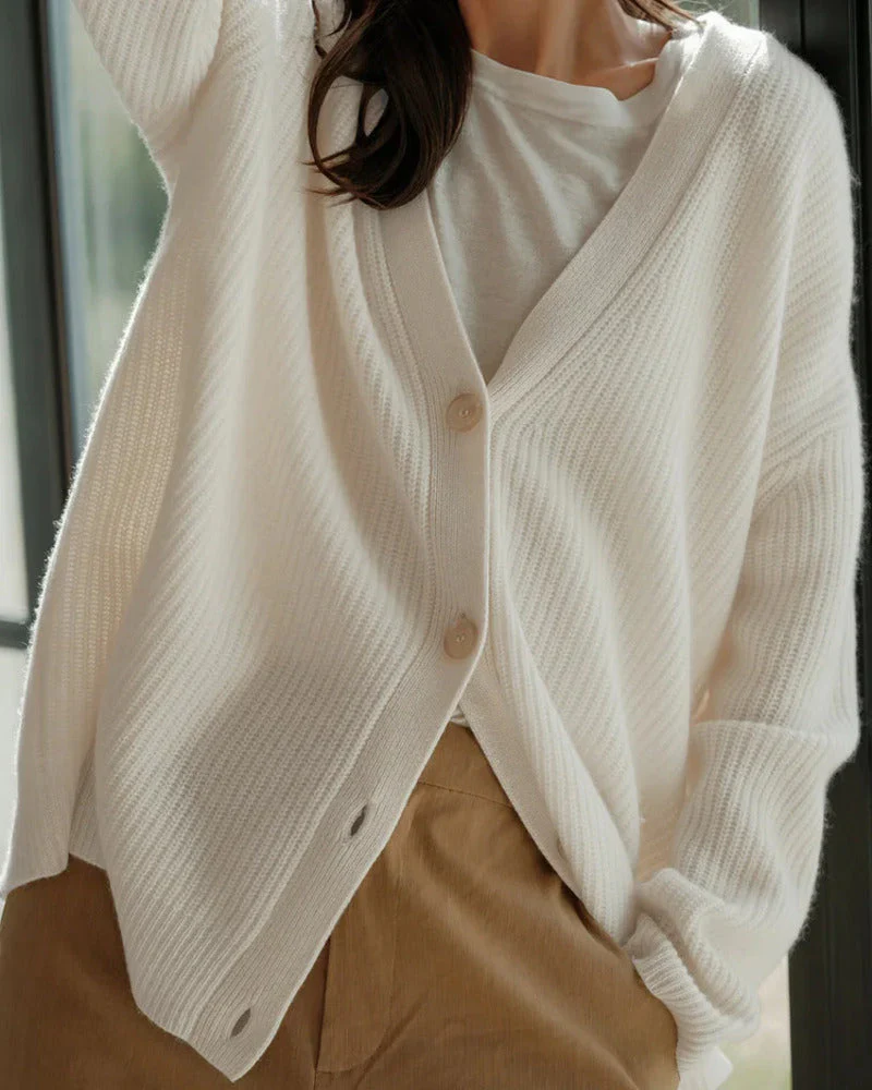 Lina™ | Gerippte Strickjacke mit Knöpfen - Image 5