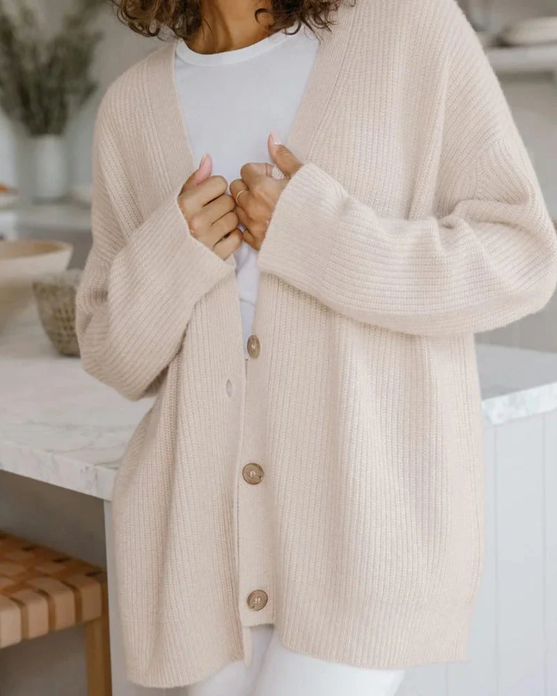Lina™ | Gerippte Strickjacke mit Knöpfen - Image 6