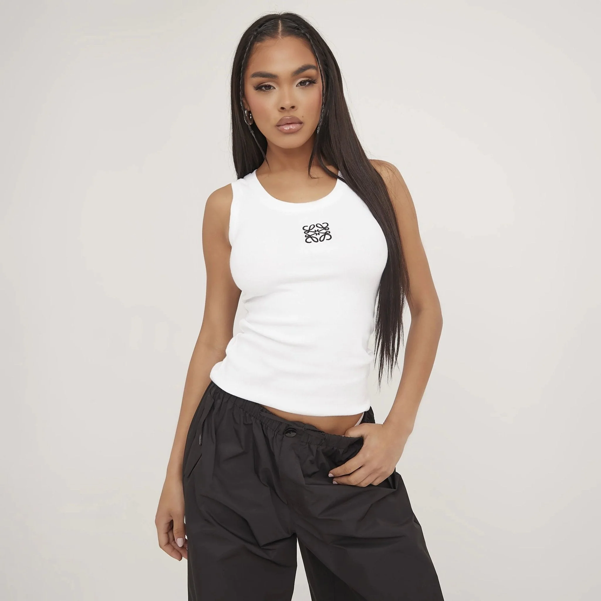 Lina | Geripptes Tanktop mit Stickerei - Image 20