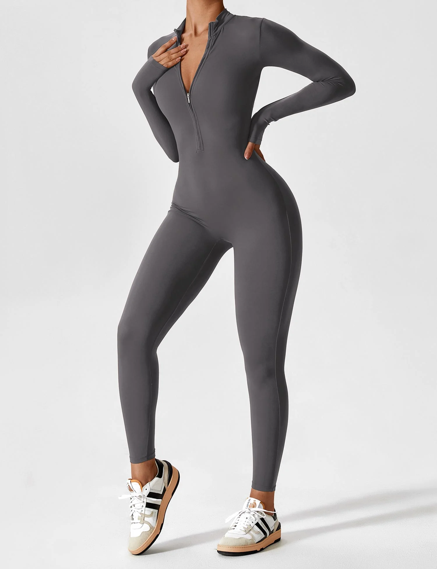 Lina | Nahtloser Full-Zip Bodysuit - Image 23