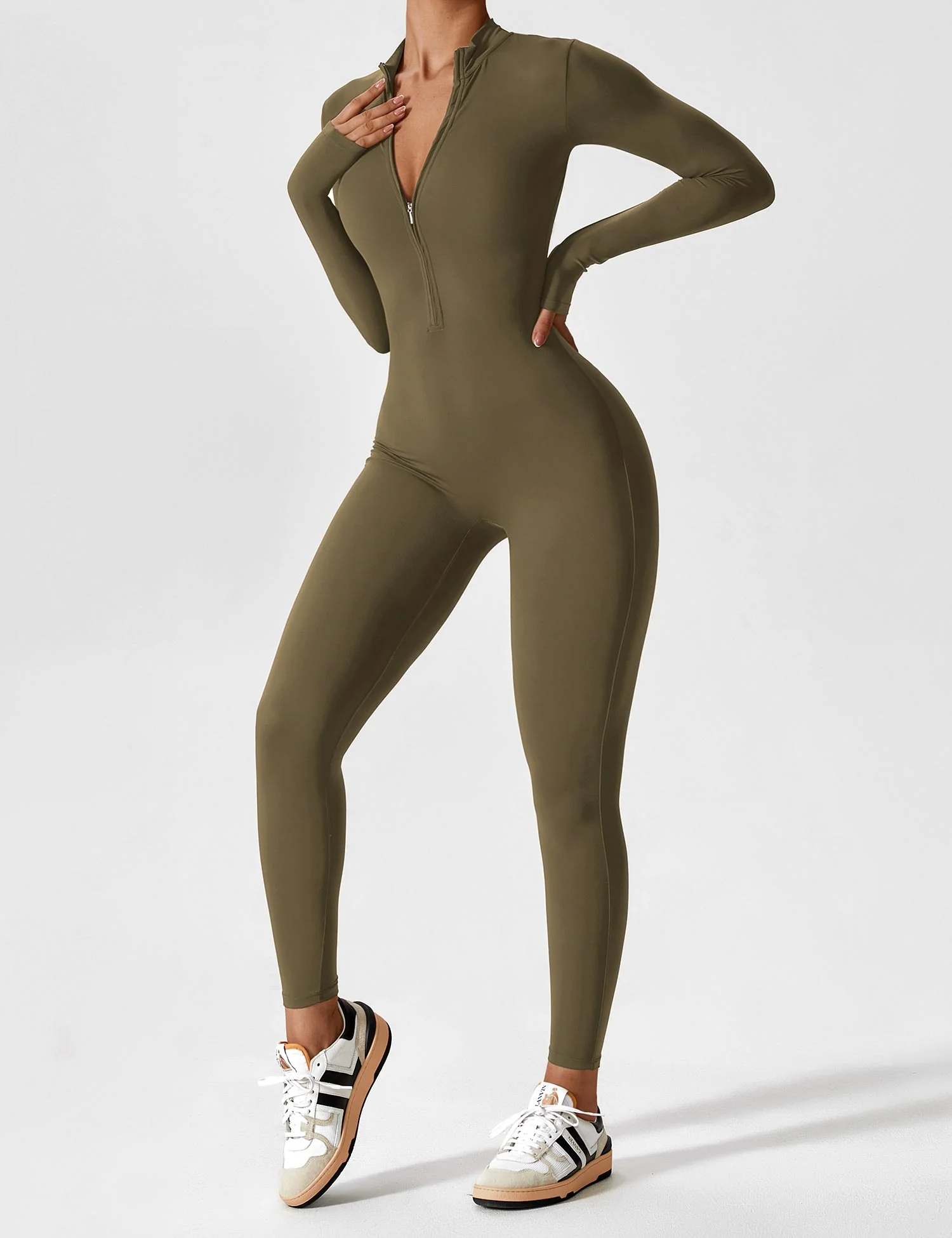 Lina | Nahtloser Full-Zip Bodysuit - Image 38