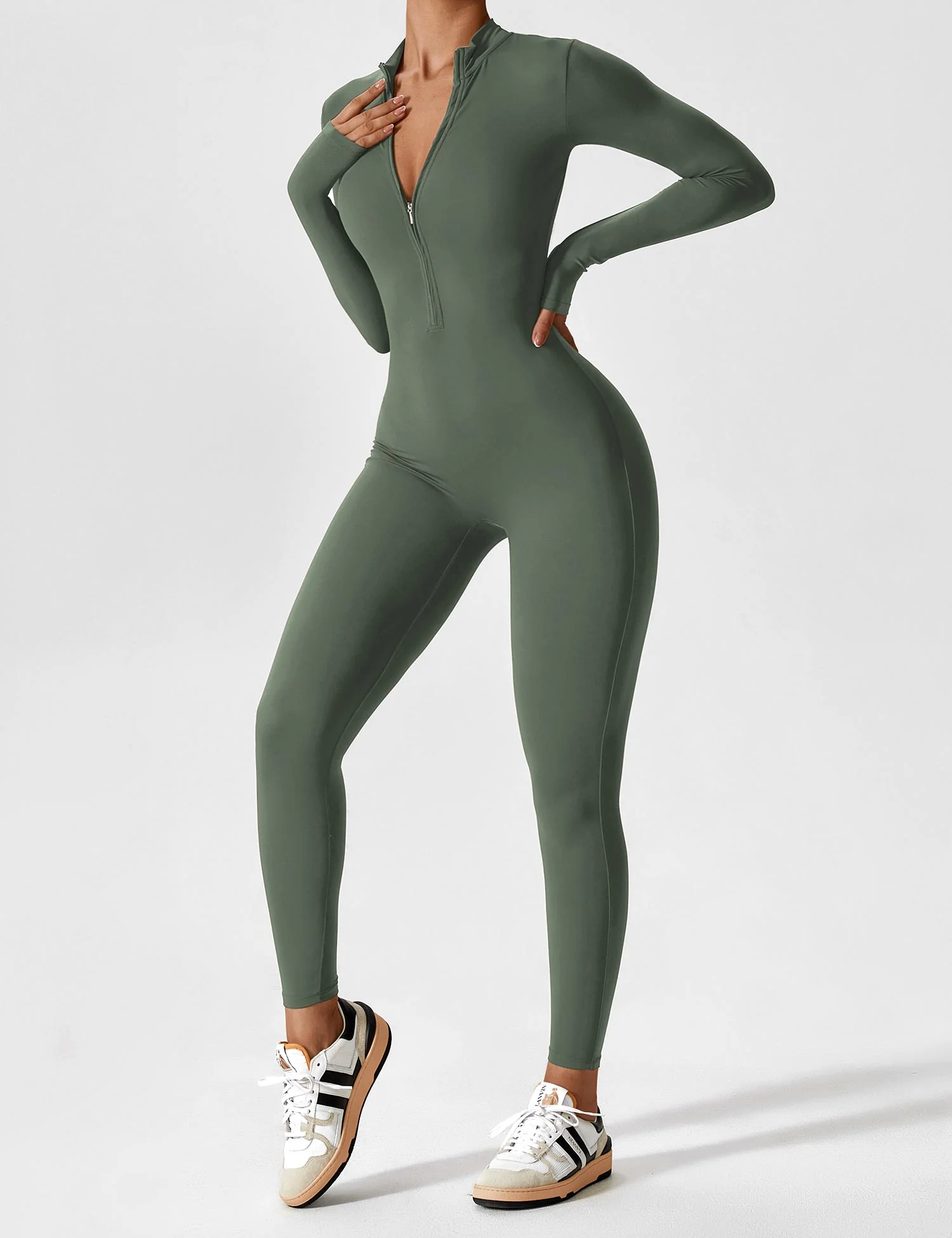 Lina | Nahtloser Full-Zip Bodysuit - Image 43