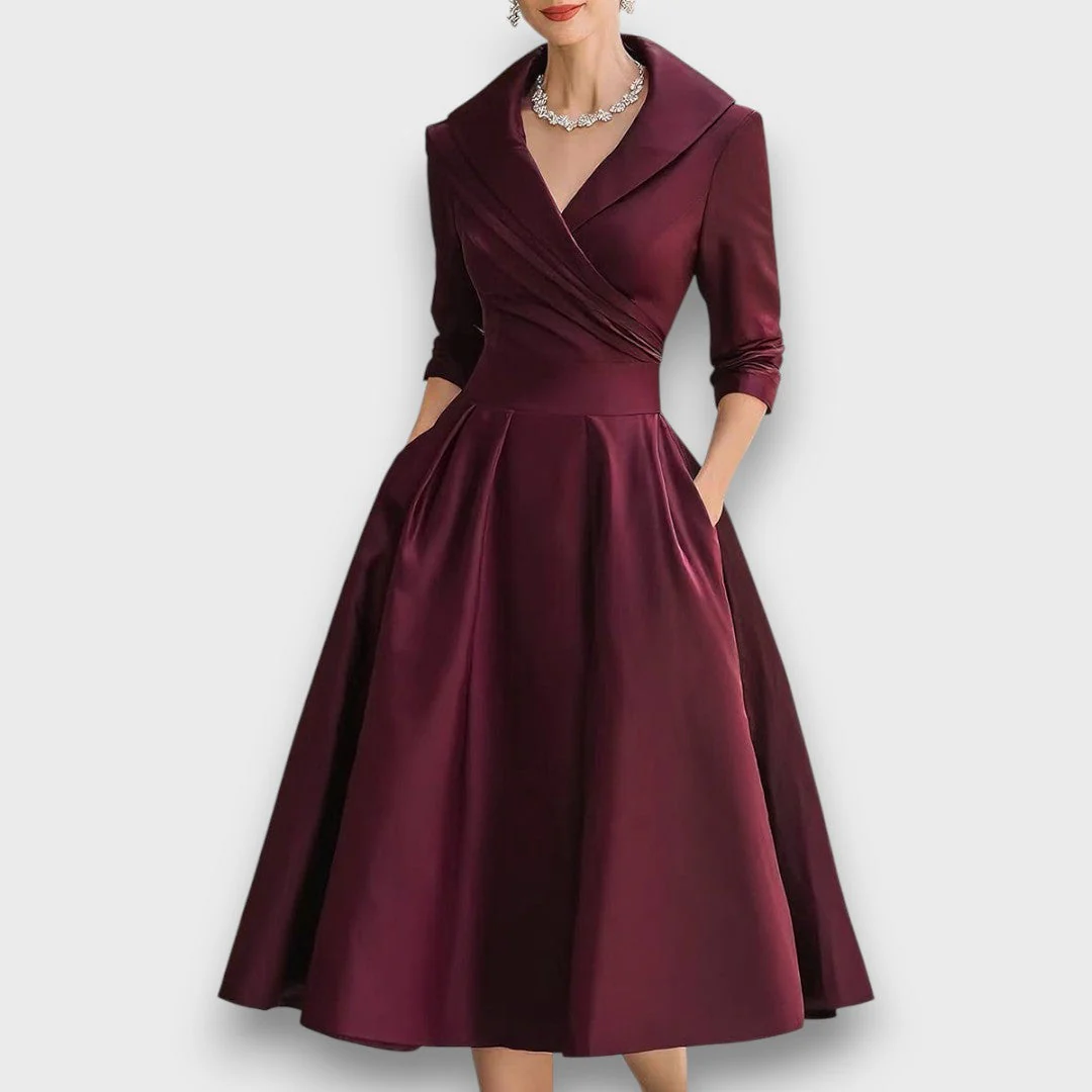 Lina – Satiniertes Midikleid - Image 2