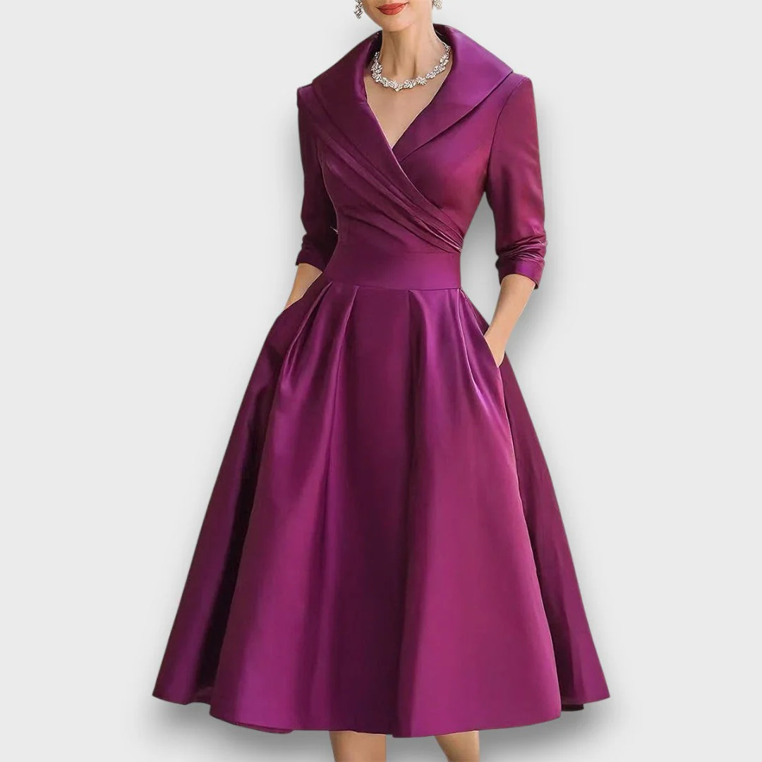 Lina – Satiniertes Midikleid - Image 5