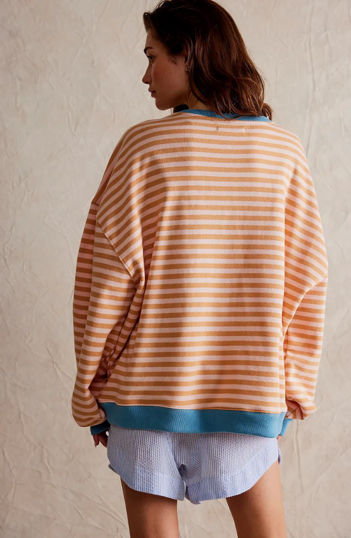 LINA ÜBERGROßER GESTREIFTER PULLOVER - Image 3