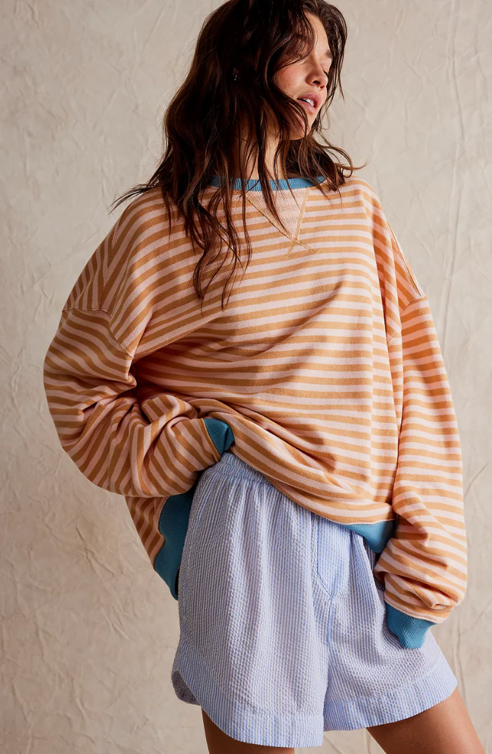 LINA ÜBERGROßER GESTREIFTER PULLOVER - Image 9