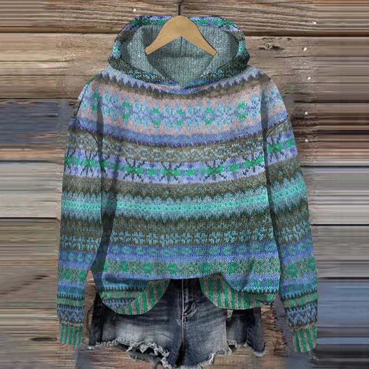 Linde | Retro-inspirierter Pullover mit Kapuze - Image 2