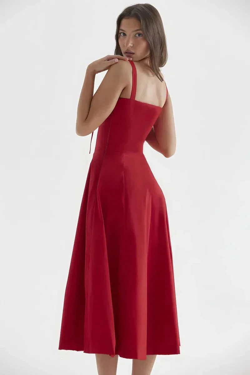 Linda | Damen Blumenkleid Korsett Seitenschlitz Midi – Blumen Korsett Midi 2026 - Image 3