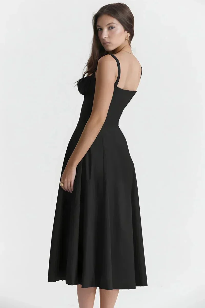 Linda | Damen Blumenkleid Korsett Seitenschlitz Midi – Blumen Korsett Midi 2026 - Image 7