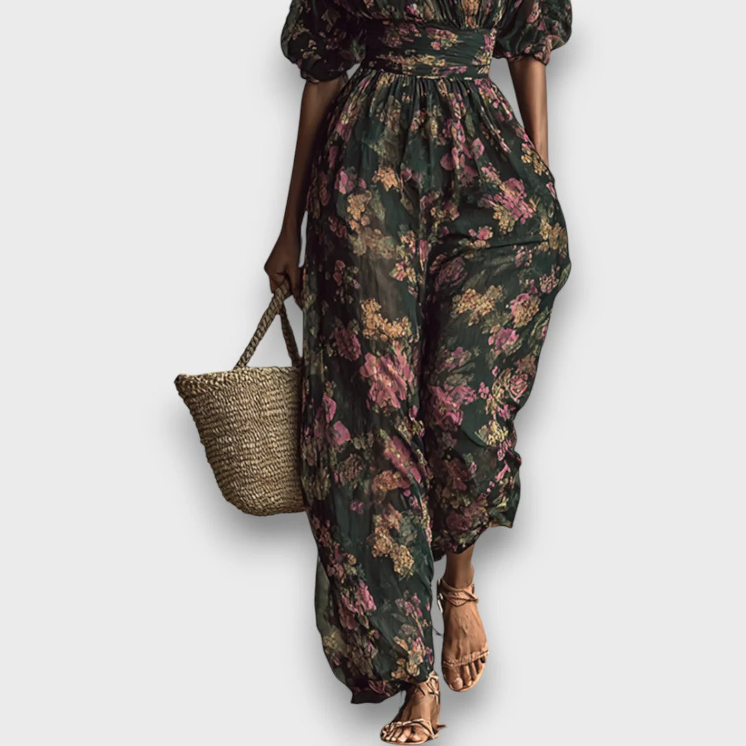 Liora – Zweiteiliges Set aus Chiffon mit Blumenmuster - Image 3