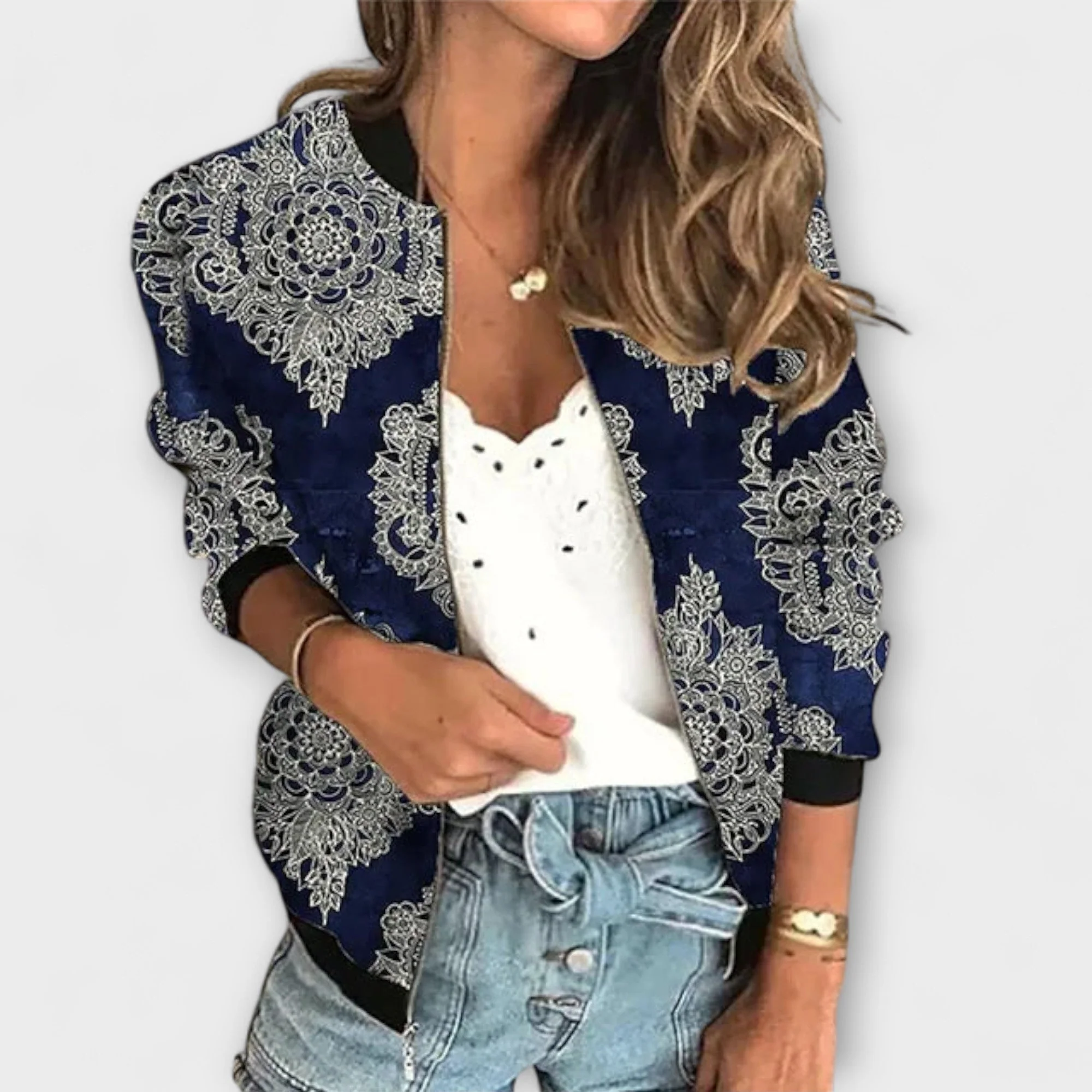 Liorra – Bedruckte Jacke mit Reißverschluss - Image 2