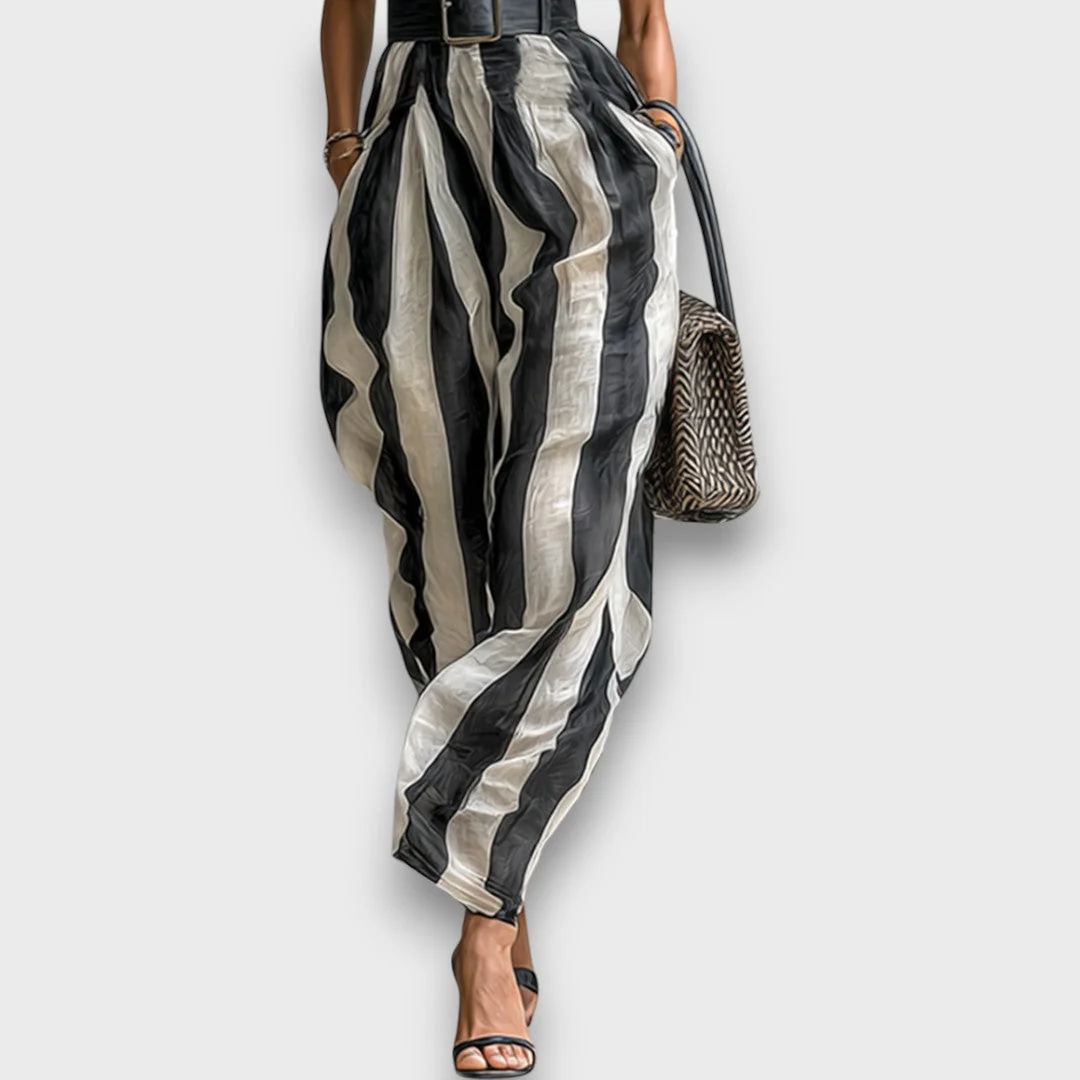 Liriane – Gestreiftes Maxikleid aus Chiffon - Image 4