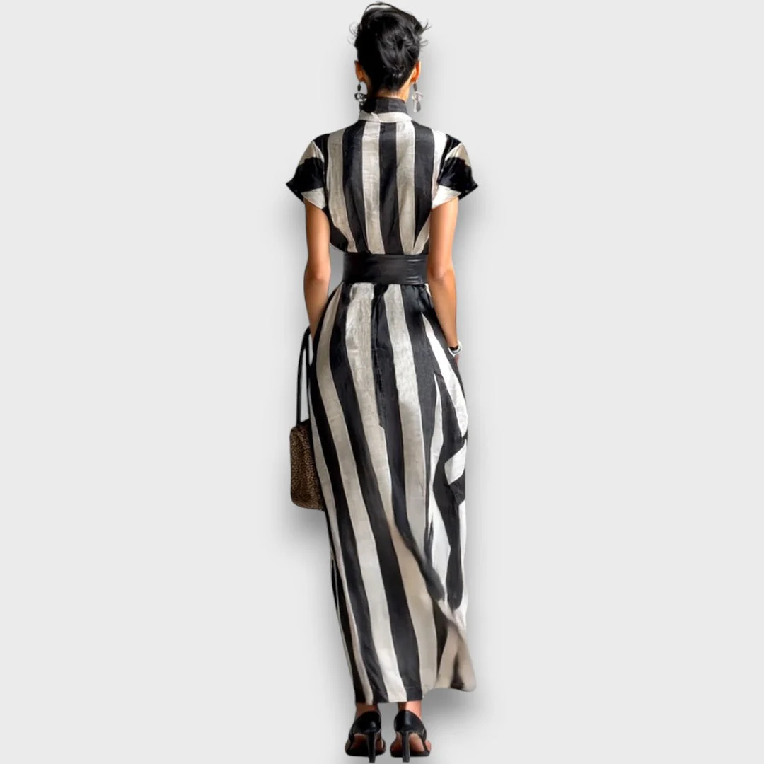 Liriane – Gestreiftes Maxikleid aus Chiffon - Image 5