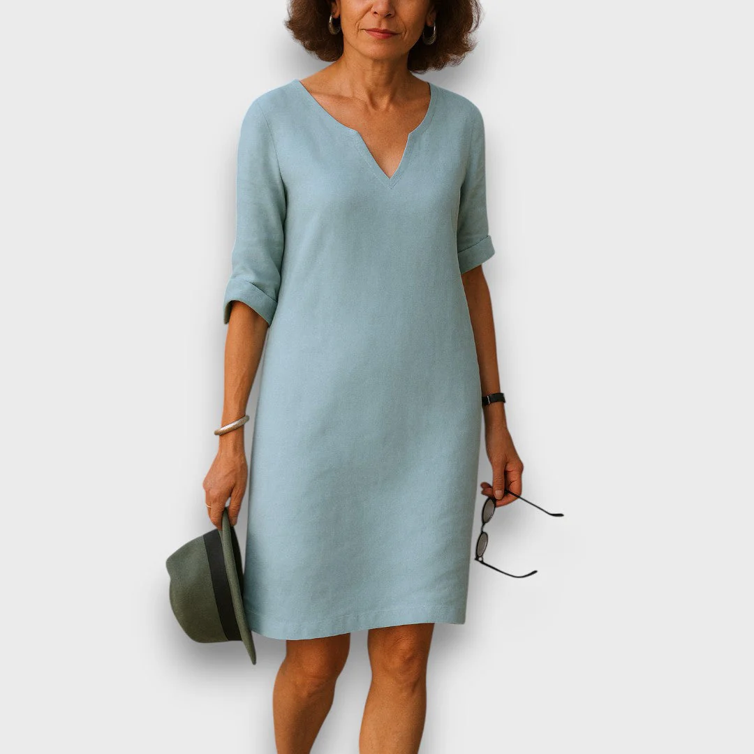 Lisette – Schlichtes Kleid mit V-Ausschnitt - Image 2