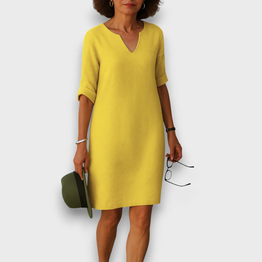 Lisette – Schlichtes Kleid mit V-Ausschnitt - Image 6