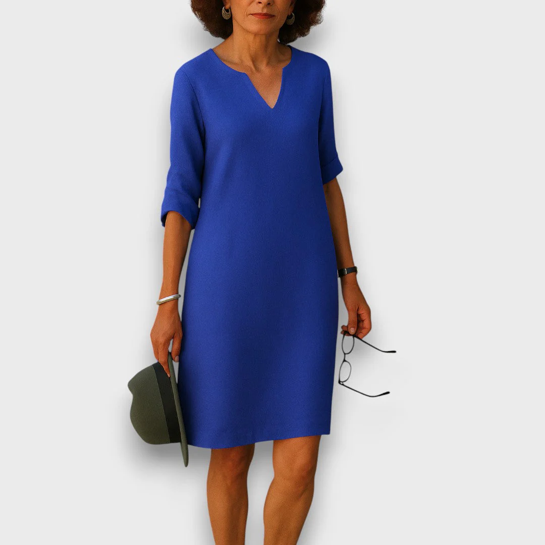 Lisette – Schlichtes Kleid mit V-Ausschnitt - Image 7