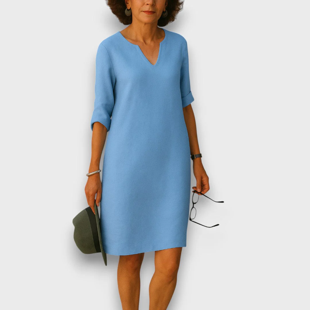 Lisette – Schlichtes Kleid mit V-Ausschnitt - Image 8