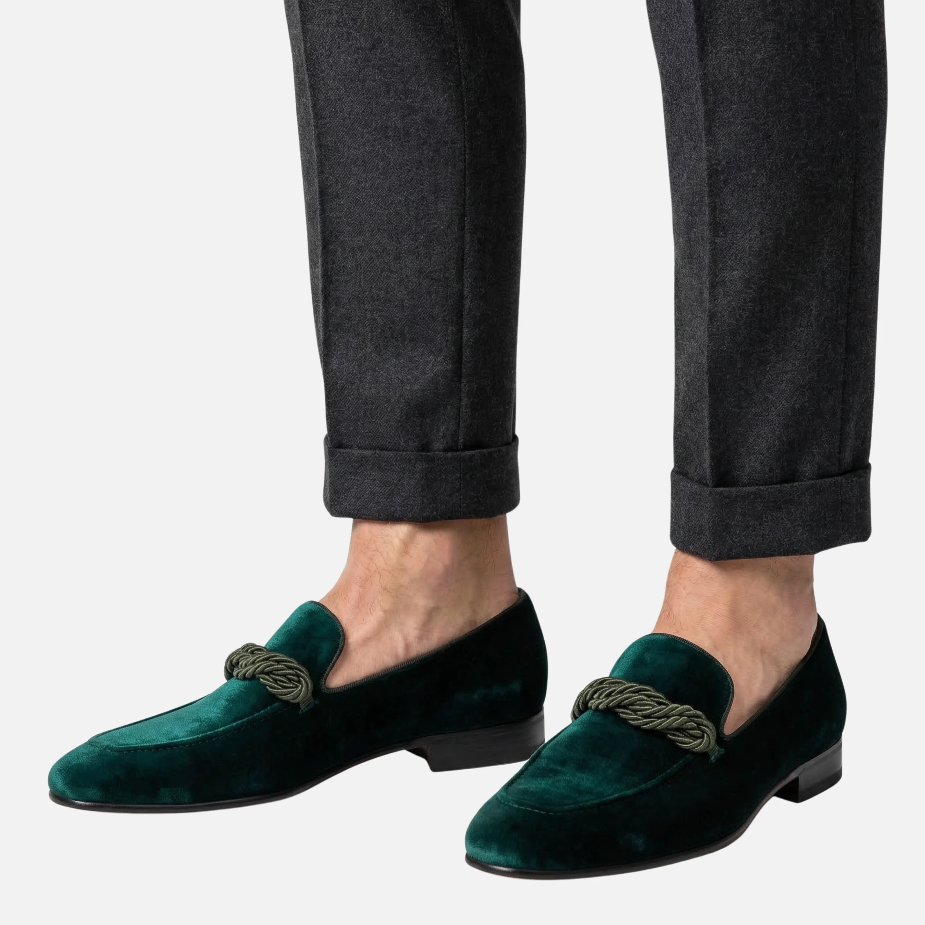 Florian | Herren Loafer Kordel-Detail Veganes Wildleder-Imitat – Vegane Loafer Herren - Image 3