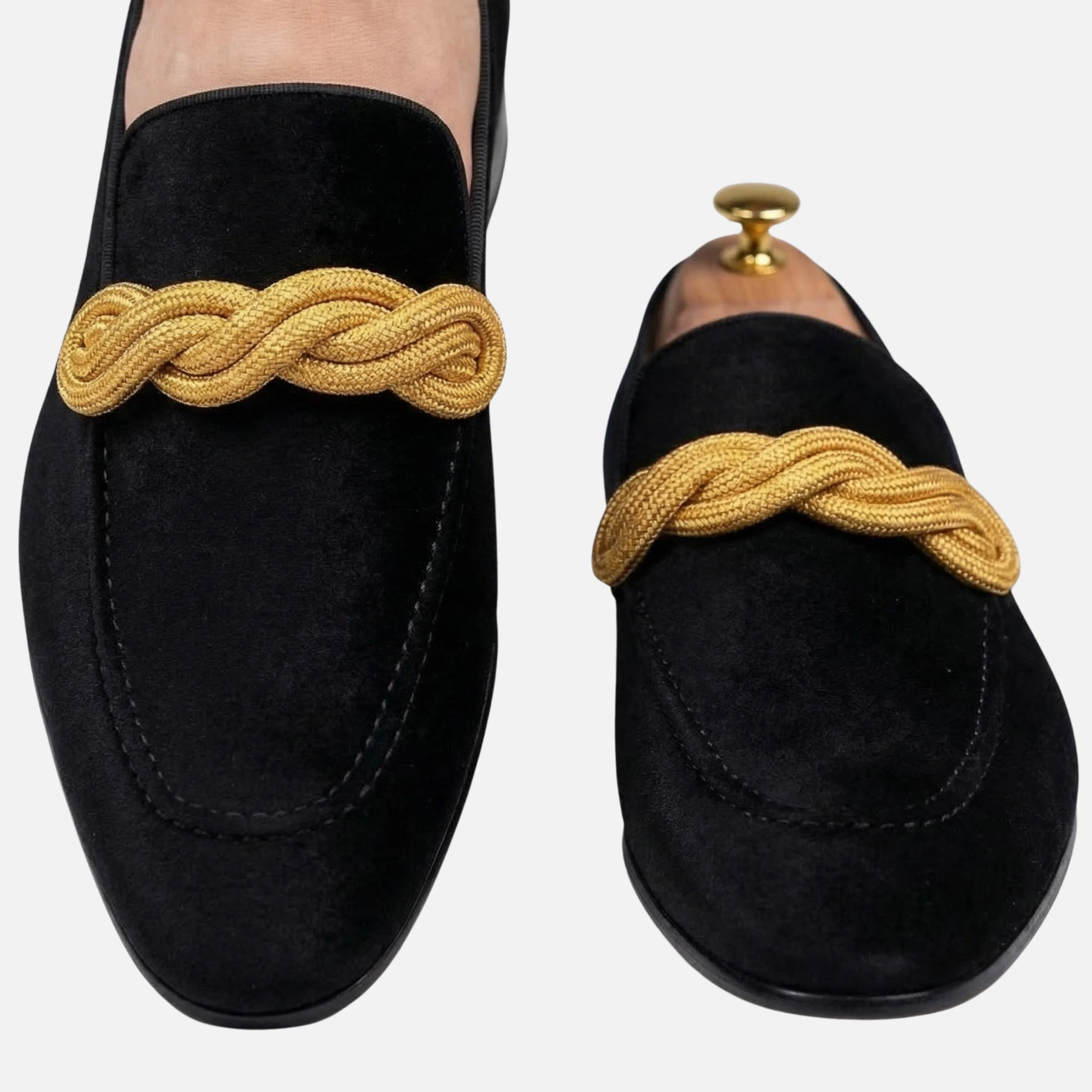 Florian | Herren Loafer Kordel-Detail Veganes Wildleder-Imitat – Vegane Loafer Herren - Image 4
