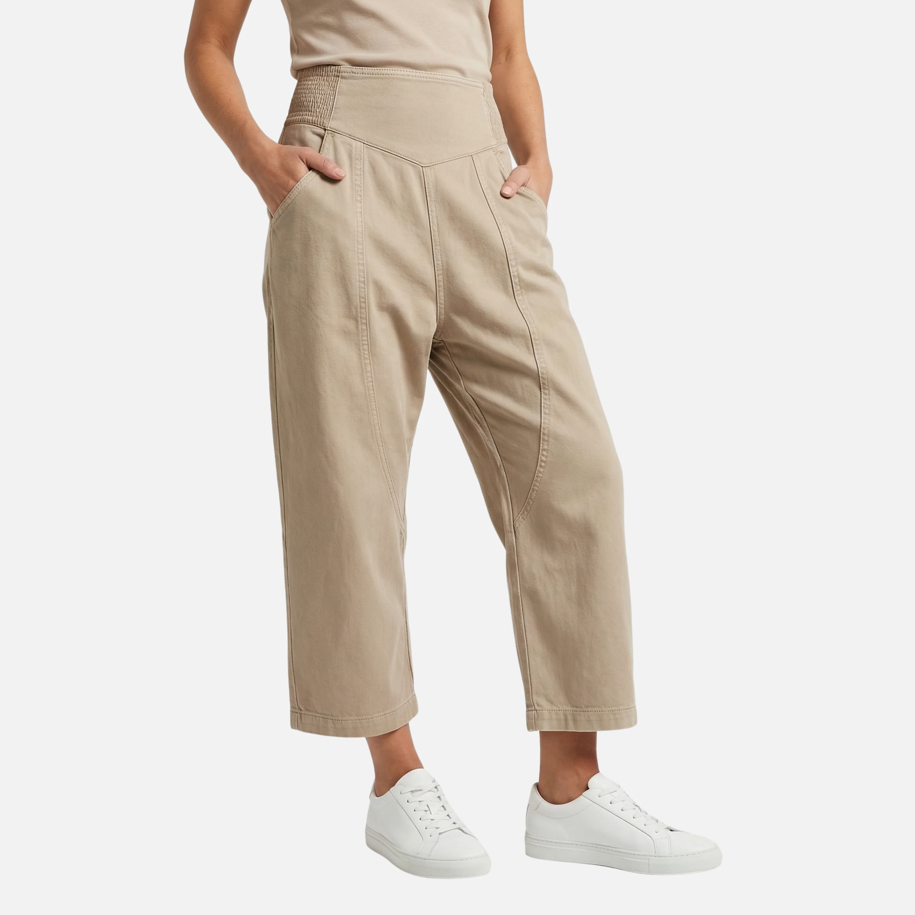 Karin | Damen Locker Geschnittene Leinen Weites Bein Taschen – Leinen Wide Leg - Image 2