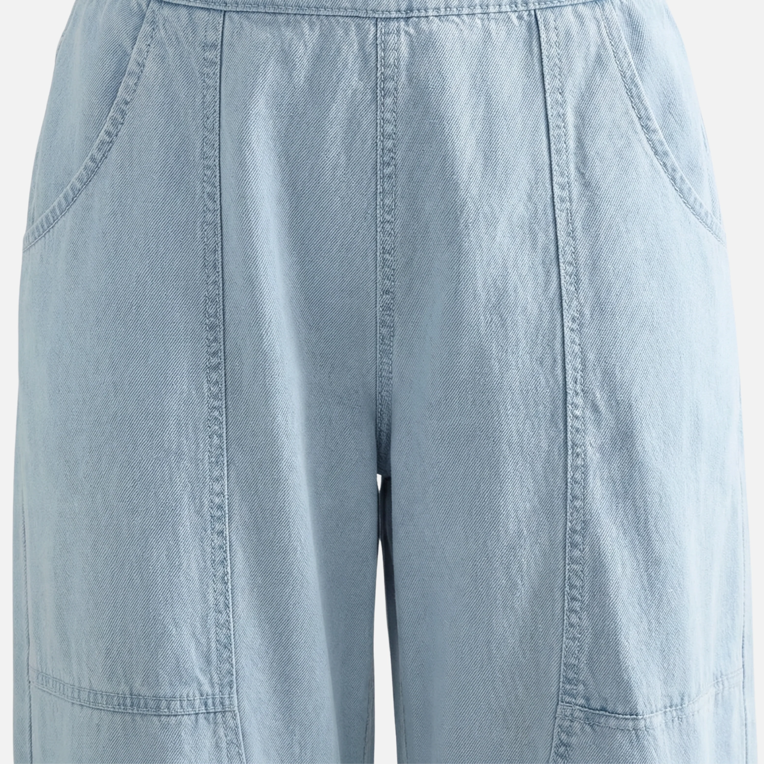 Karin | Damen Locker Geschnittene Leinen Weites Bein Taschen – Leinen Wide Leg - Image 5