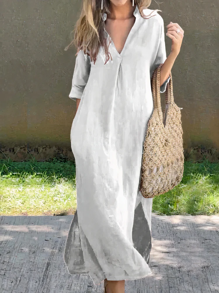 Lockeres bequemes Sommerkleid für Damen | Midi - Image 2