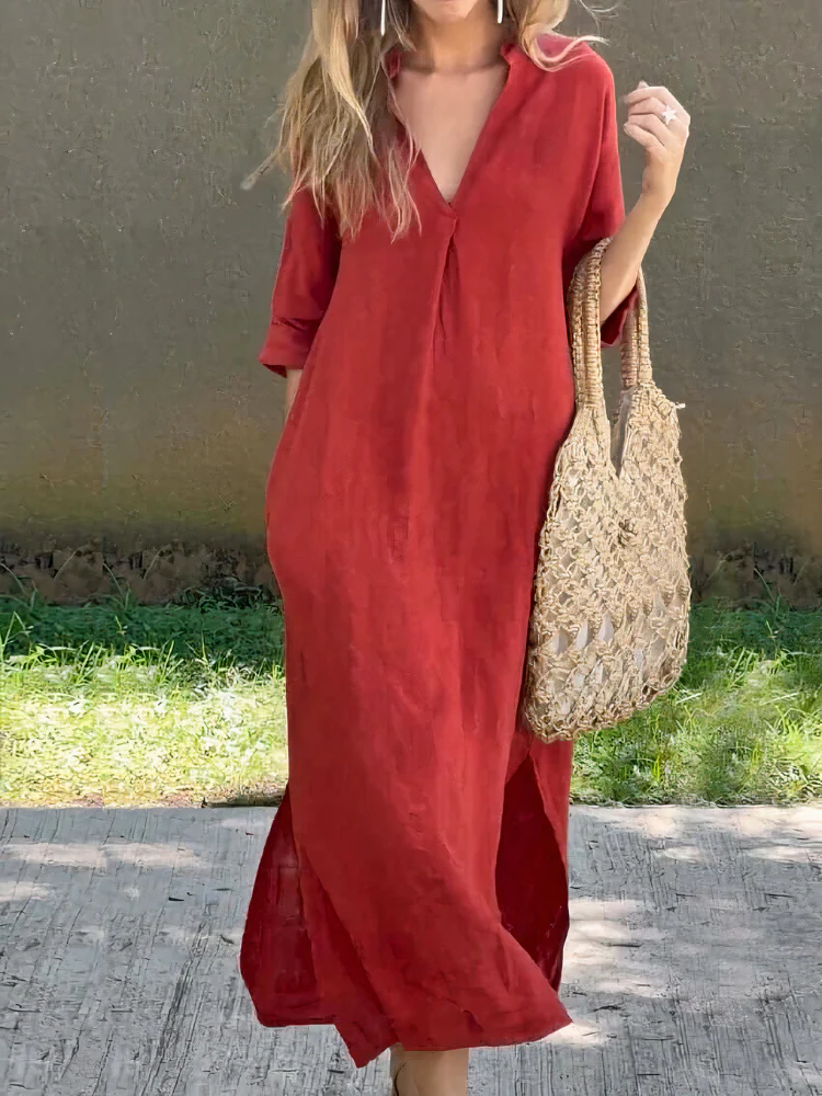 Lockeres bequemes Sommerkleid für Damen | Midi - Image 3